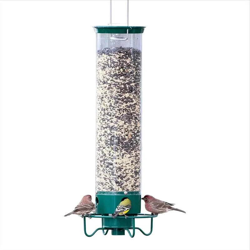 Bird Feeder with Window Mount and Weight-Activated Perch