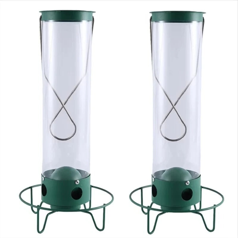 Bird Feeder with Window Mount and Weight-Activated Perch