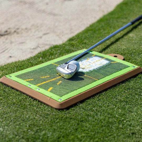 Golf Training Mat with Durable Surface and Alignment Guides