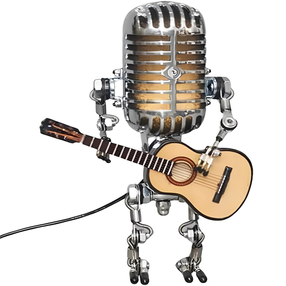 Desk Lamp with Retro LED Lighting and Microphone Design