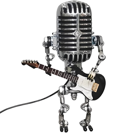 Desk Lamp with Retro LED Lighting and Microphone Design