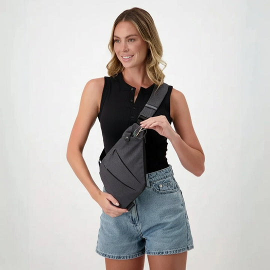 Crossbody Bag with Hidden Zipper and Secure Closure