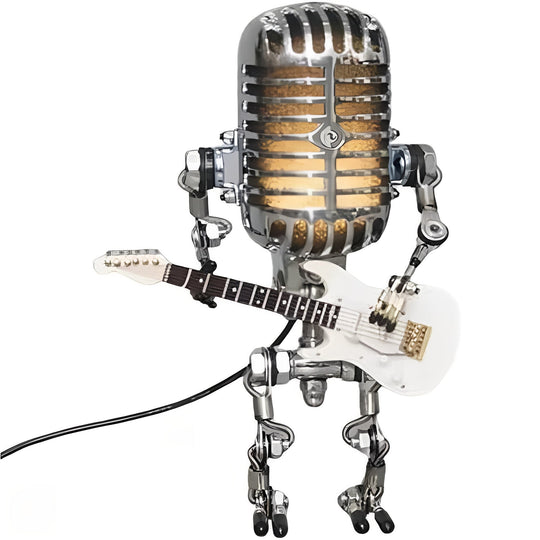 Desk Lamp with Retro LED Lighting and Microphone Design