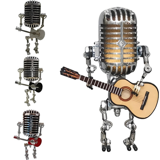 Desk Lamp with Retro LED Lighting and Microphone Design