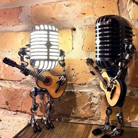 Desk Lamp with Retro LED Lighting and Microphone Design