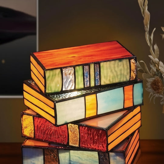 Desk Lamp with Creative Book Design and Adjustable Brightness