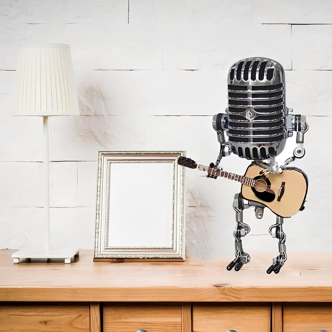 Desk Lamp with Retro LED Lighting and Microphone Design