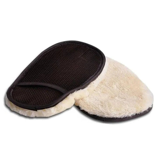 Car Cleaning Towel with Dual-Sided Wool and Mesh