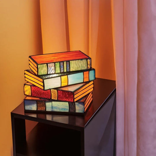 Desk Lamp with Creative Book Design and Adjustable Brightness