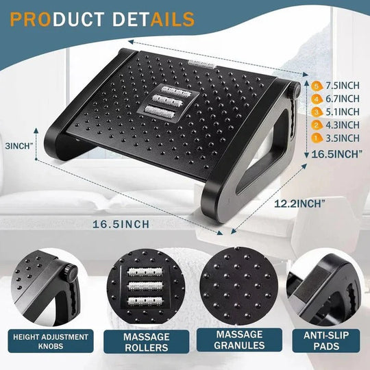 Foot Rest with Adjustable Height and Textured Surface