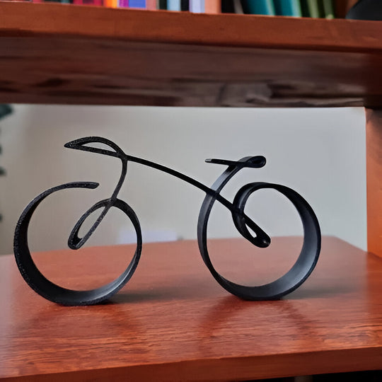 Bicycle Sculpture with Wire Frame Design and Desk Display