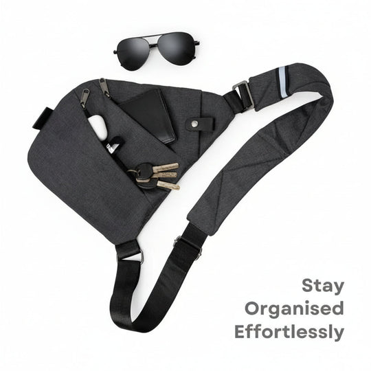 Crossbody Bag with Hidden Zipper and Secure Closure