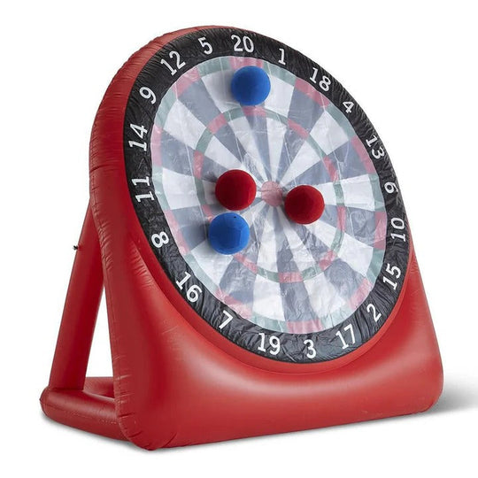 Inflatable Football Target with Adhesive Surface and Pump