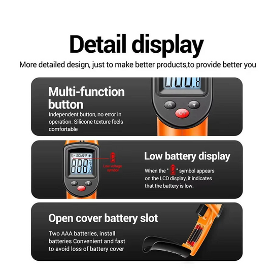 Infrared Thermometer with Contact-Free Measurement and Fast Response