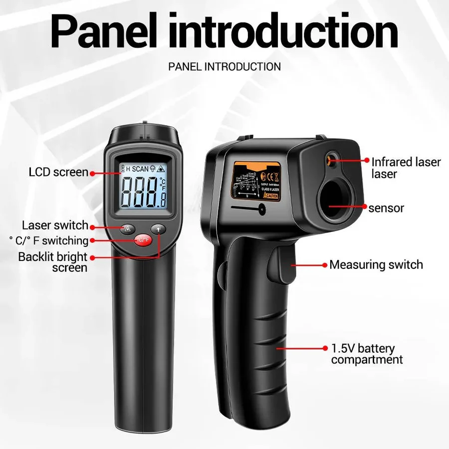 Infrared Thermometer with Contact-Free Measurement and Fast Response