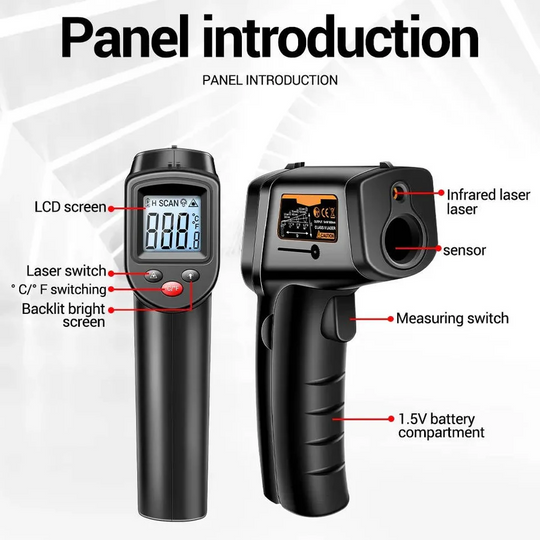 Infrared Thermometer with Contact-Free Measurement and Fast Response
