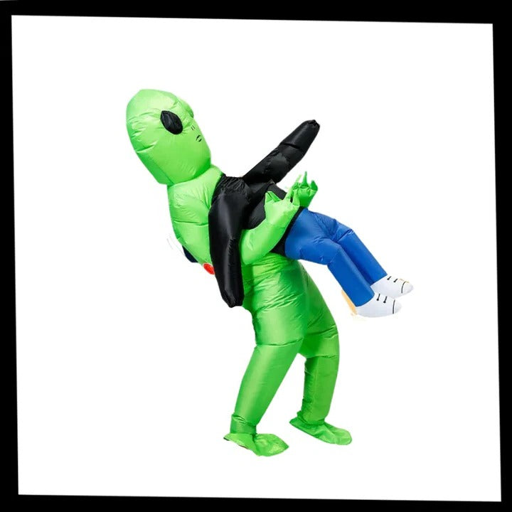 Kids Inflatable Alien Costume with Optical Illusion Design and Fun Effects