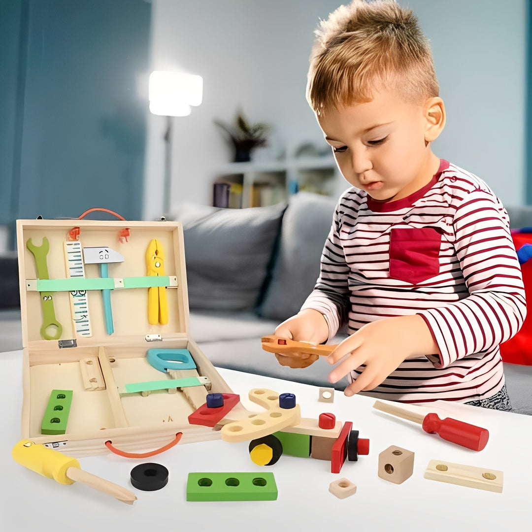 Kids Tool Set with Building Parts and Storage Box