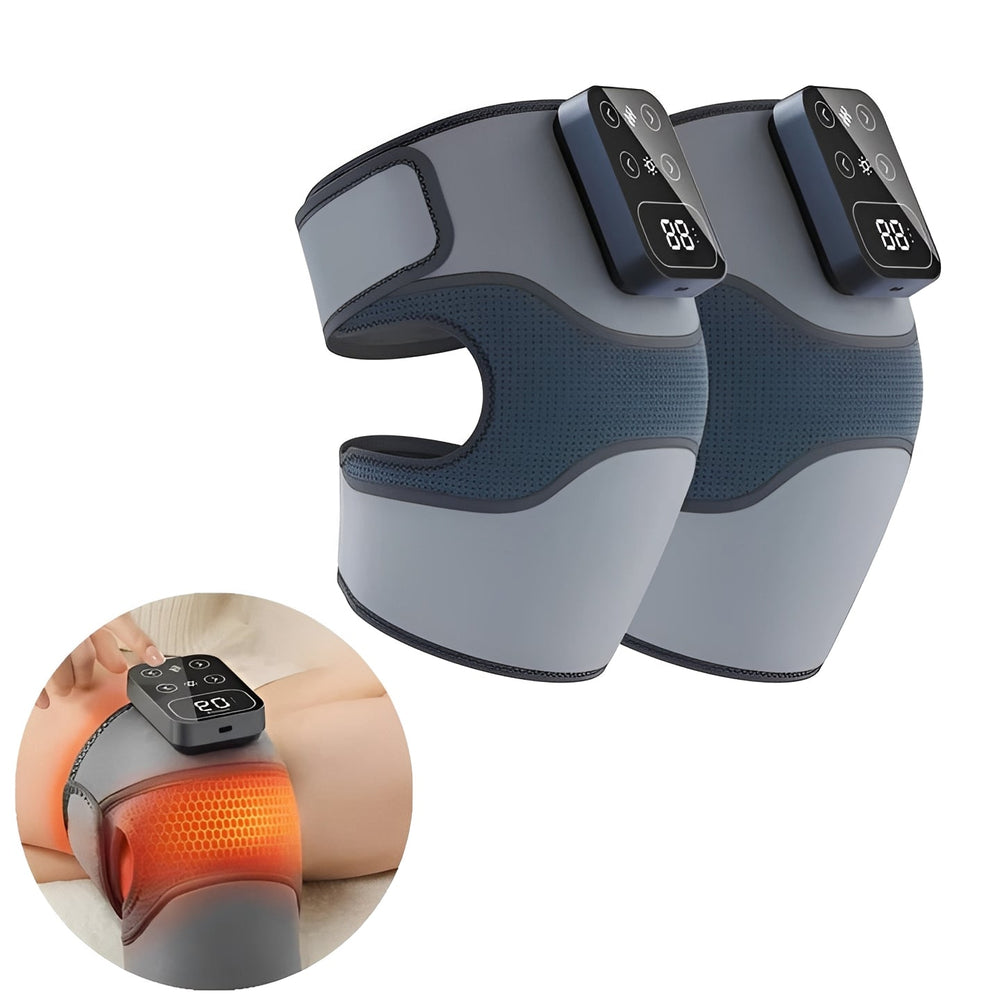 Knee Massage Brace with Heated Relief and Cordless Infrared
