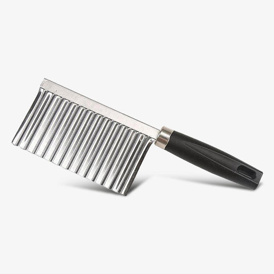 Knife with Stainless Steel Blade and Wavy Slicer