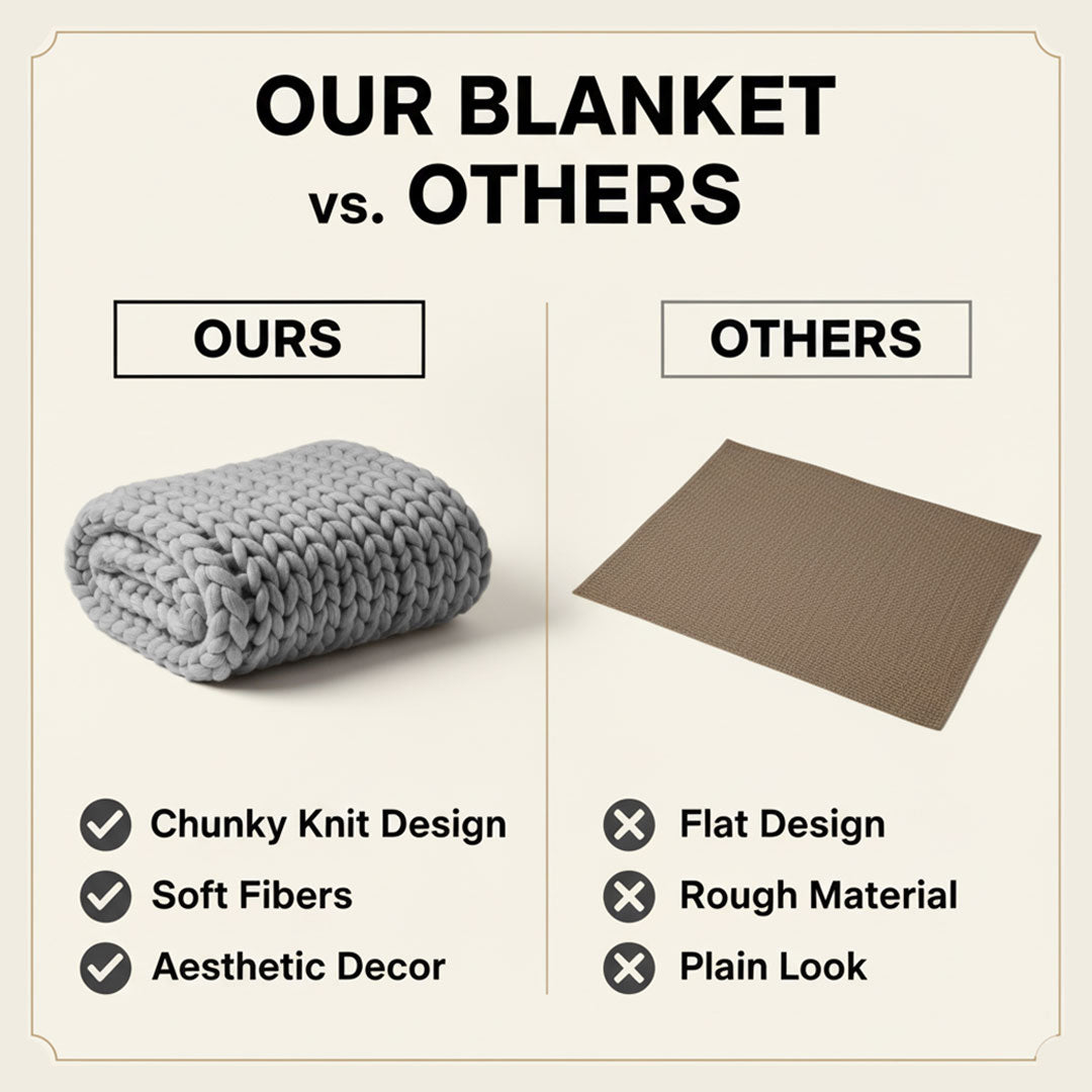 Knit Blanket with Soft Fabric and Decorative Style