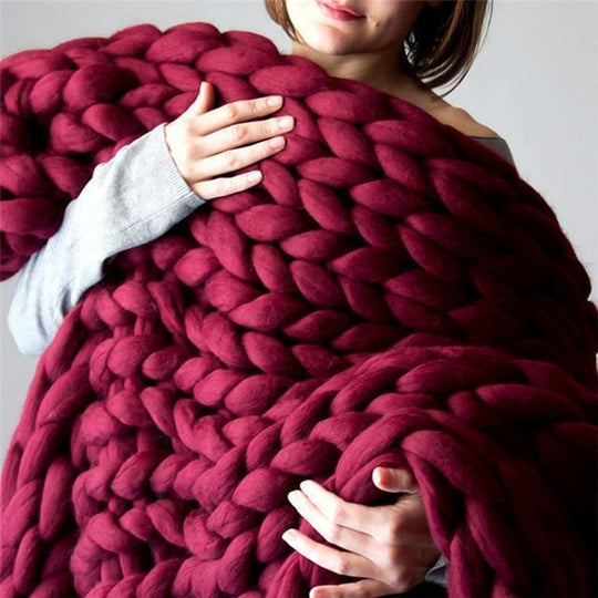 Knit Blanket with Soft Fabric and Decorative Style