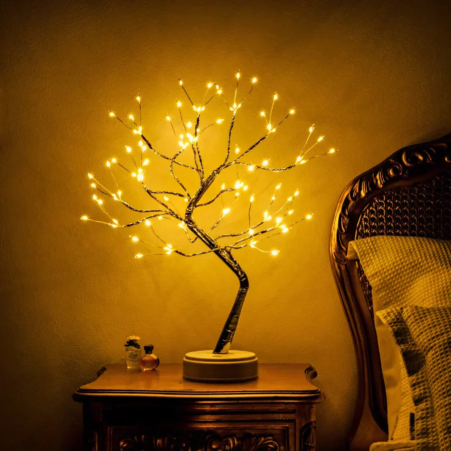 Lamp with Adjustable Branches and Warm Light