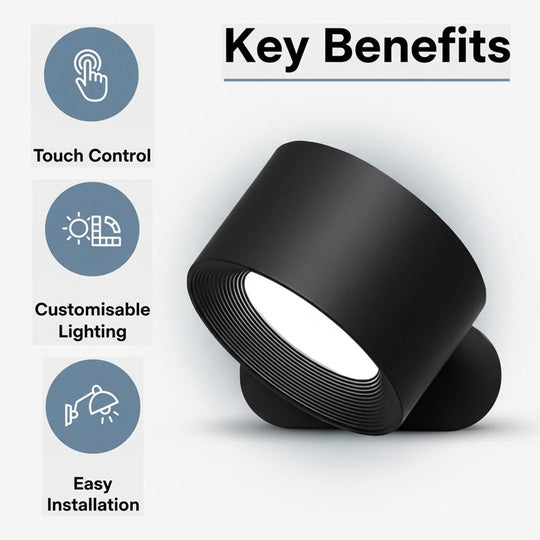 Lamp with Touch Activation and Adjustable Brightness