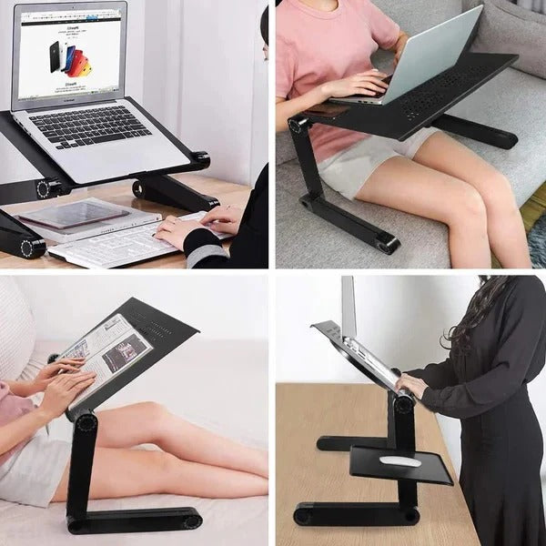 Laptop Stand with Adjustable Height and Detachable Mouse Pad