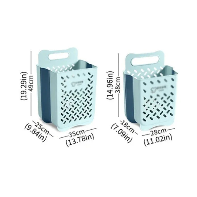 Laundry Basket with Foldable Design and Mesh Construction