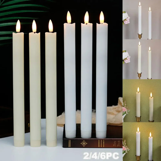 LED Candles with Realistic Flame and Battery Operation