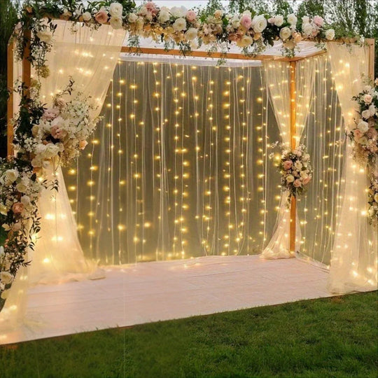 LED Fairy Light Curtain with USB Power and Remote Control