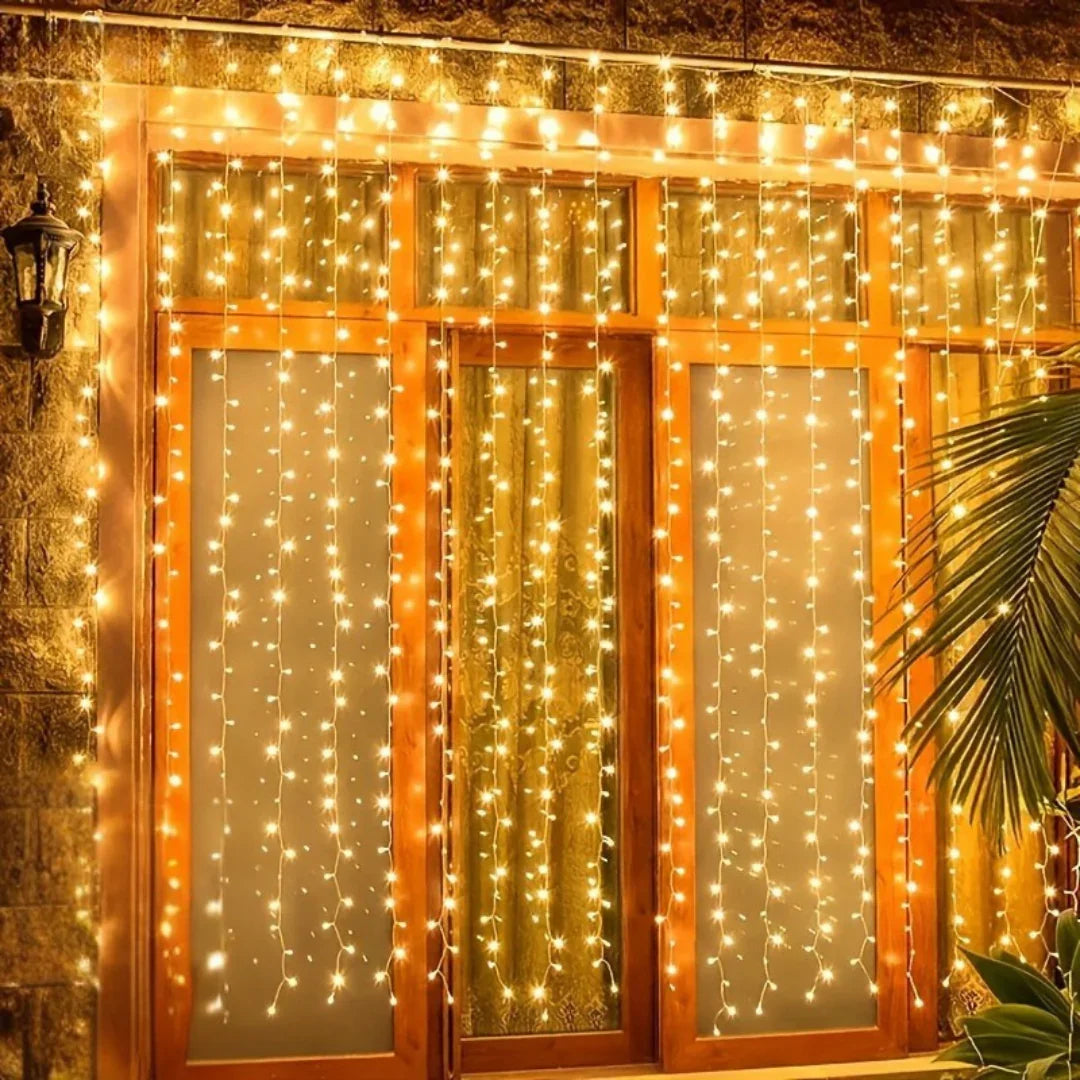 LED Fairy Light Curtain with USB Power and Remote Control