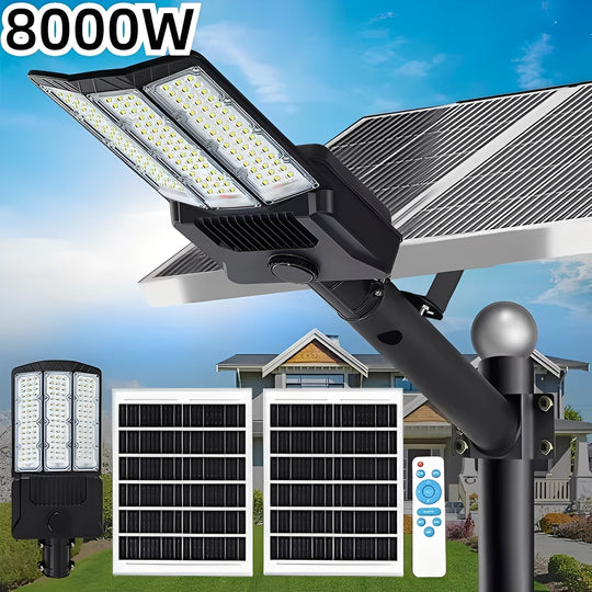 LED Flood Light with Motion Sensor and Solar Panels