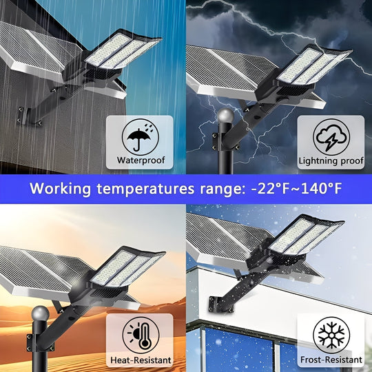 LED Flood Light with Motion Sensor and Solar Panels