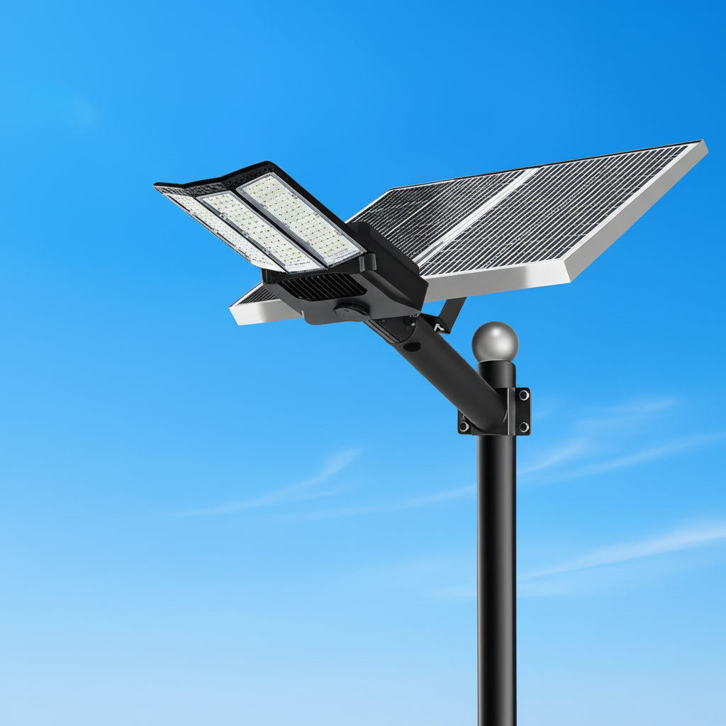 LED Flood Light with Motion Sensor and Solar Panels