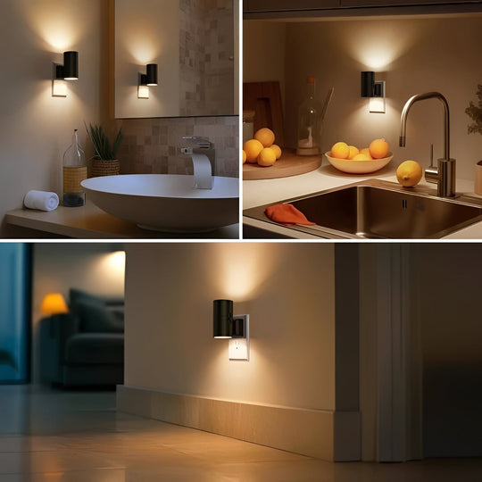 LED Night Light with Light Sensor and Plug-In Design