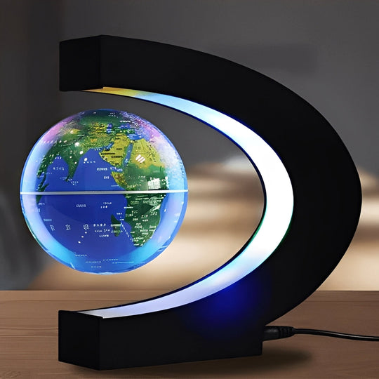 Levitating Globe with LED Light and Desk Stand