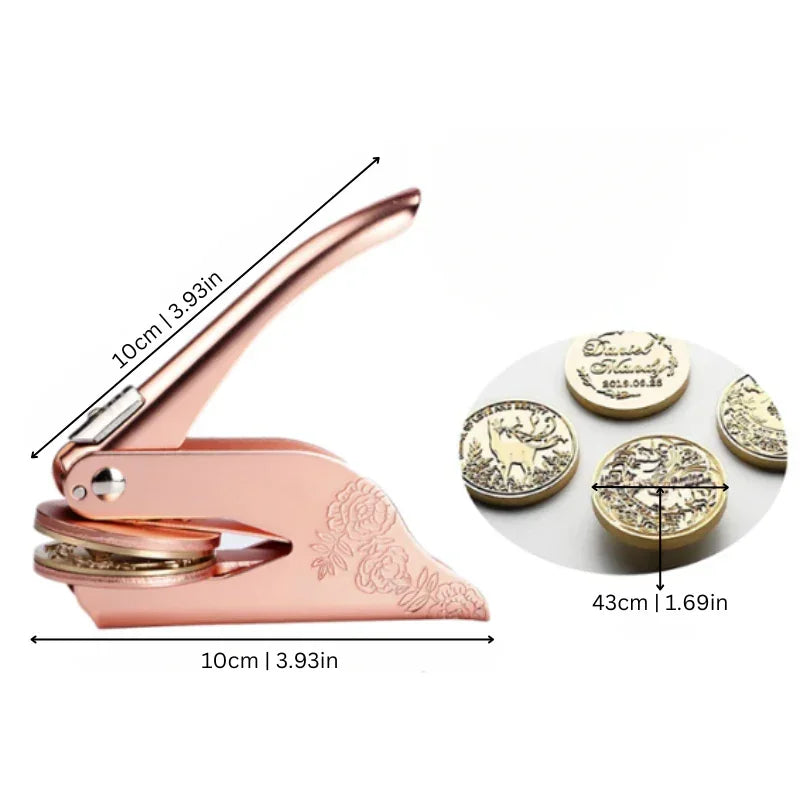 Library Embosser with Custom Design and Personalized Stamp