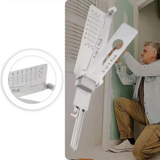 Locksmith Tool with Lock Decoding and Picking Features