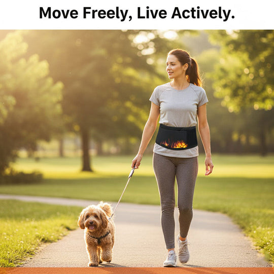 Lumbar Support Belt with Magnetic Design and Adjustable Straps