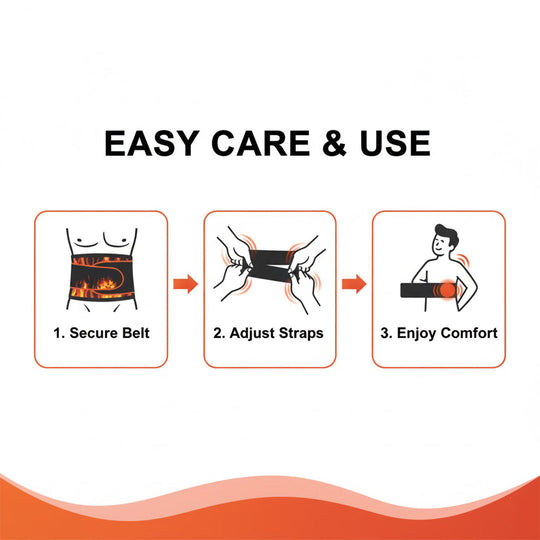 Lumbar Support Belt with Magnetic Design and Adjustable Straps