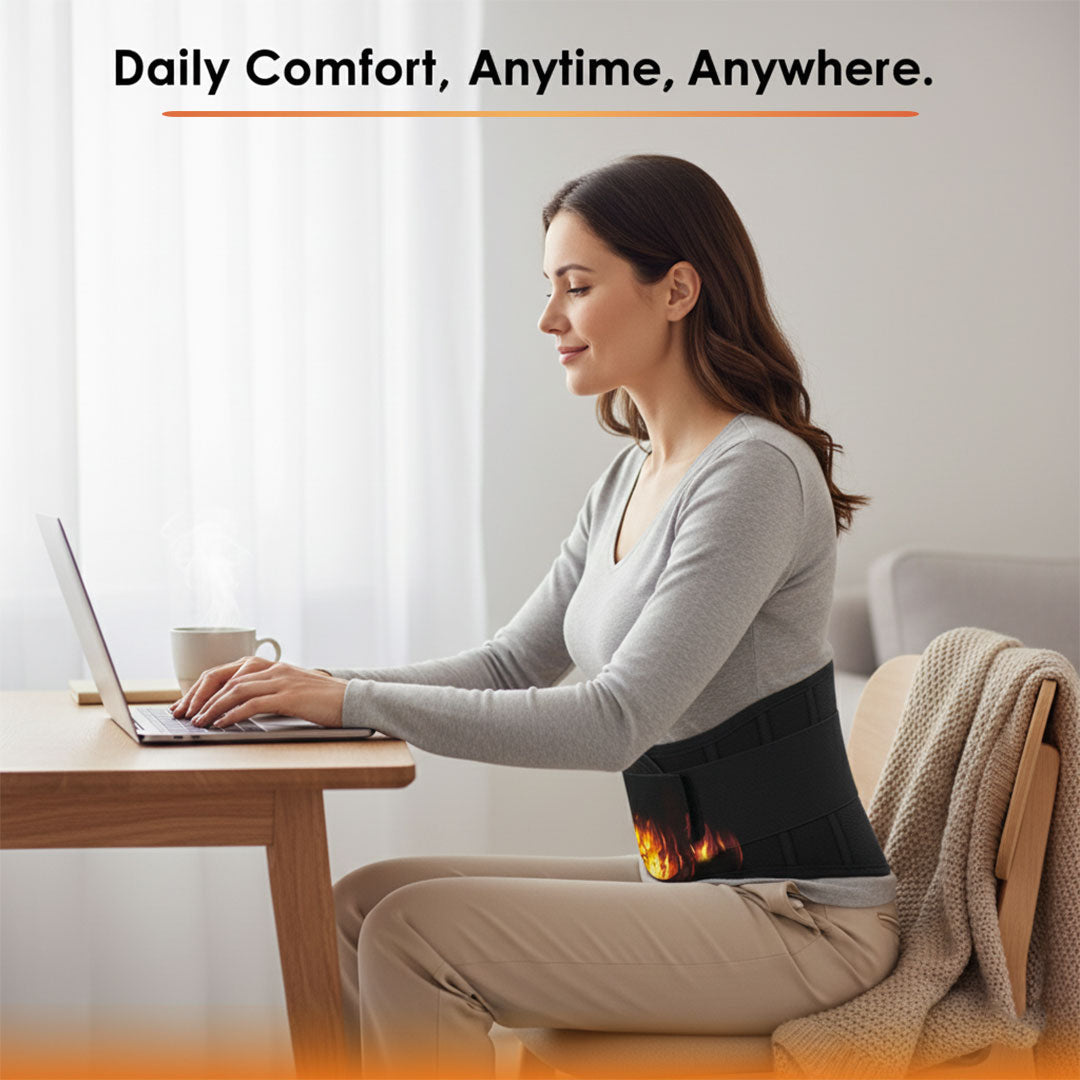 Lumbar Support Belt with Magnetic Design and Adjustable Straps