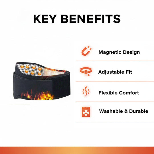 Lumbar Support Belt with Magnetic Design and Adjustable Straps