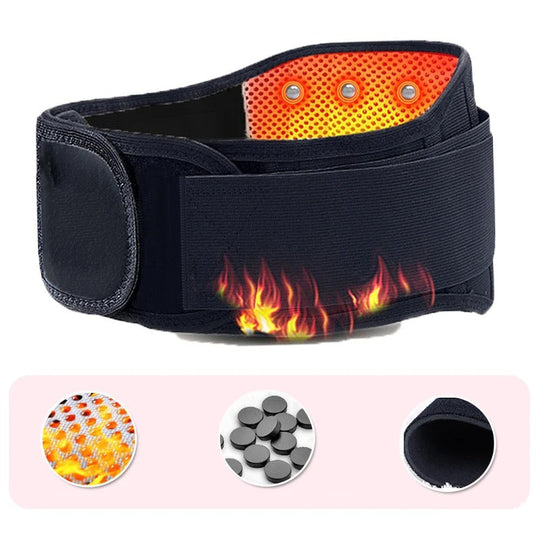 Lumbar Support Belt with Magnetic Design and Adjustable Straps