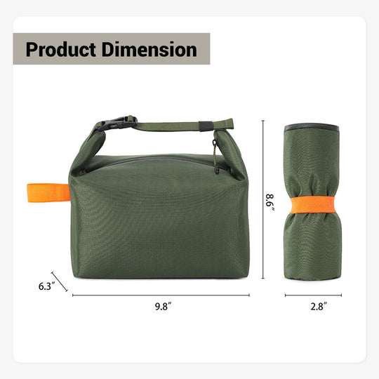 Lunch Bag with Insulated Design and Foldable Structure