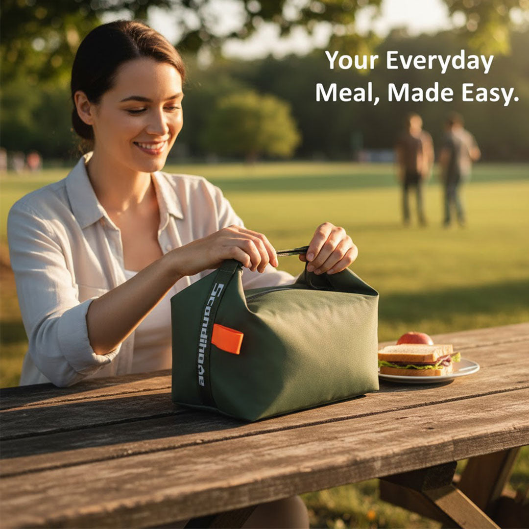 Lunch Bag with Insulated Design and Foldable Structure