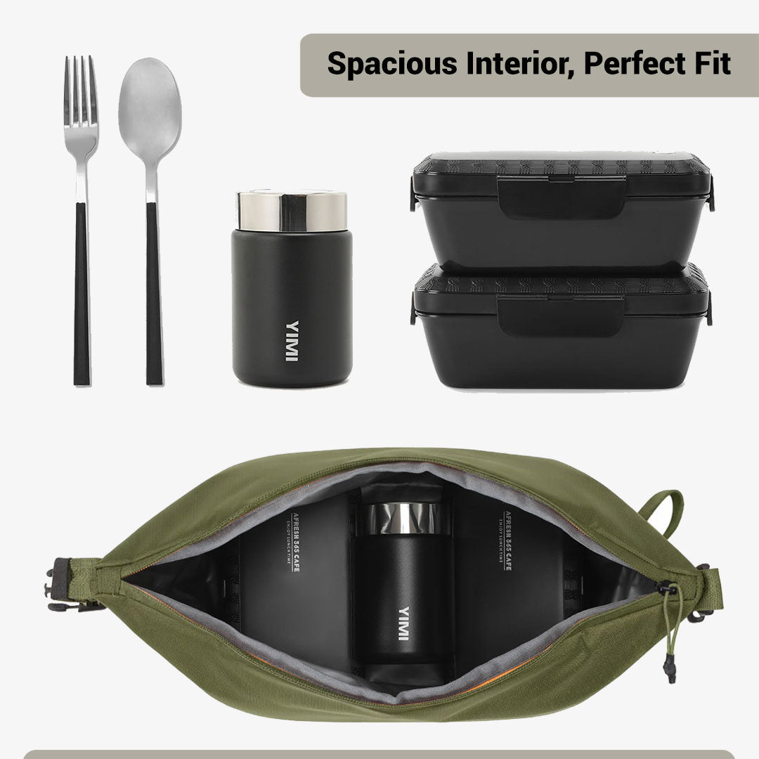 Lunch Bag with Insulated Design and Foldable Structure