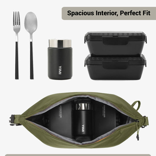 Lunch Bag with Insulated Design and Foldable Structure