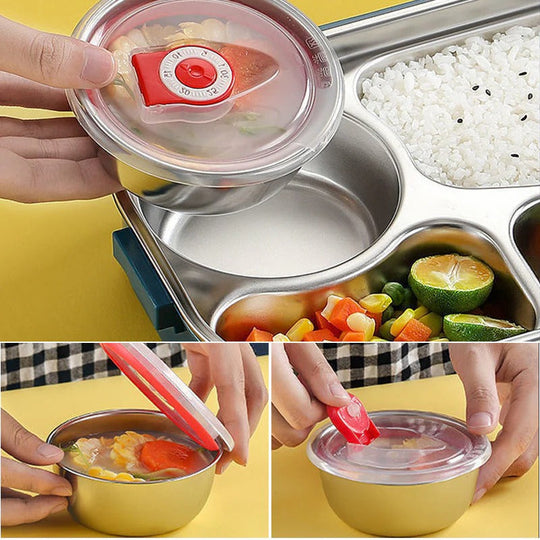 Lunch Box with Insulated Design and Stainless Steel Compartments